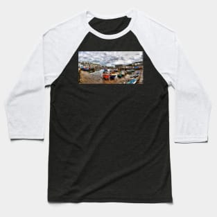 Mevagissey Harbour Baseball T-Shirt